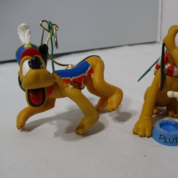 2 Disney Hallmark Keepsake Ornaments Pluto Dog in Box - Picture 2 of 6